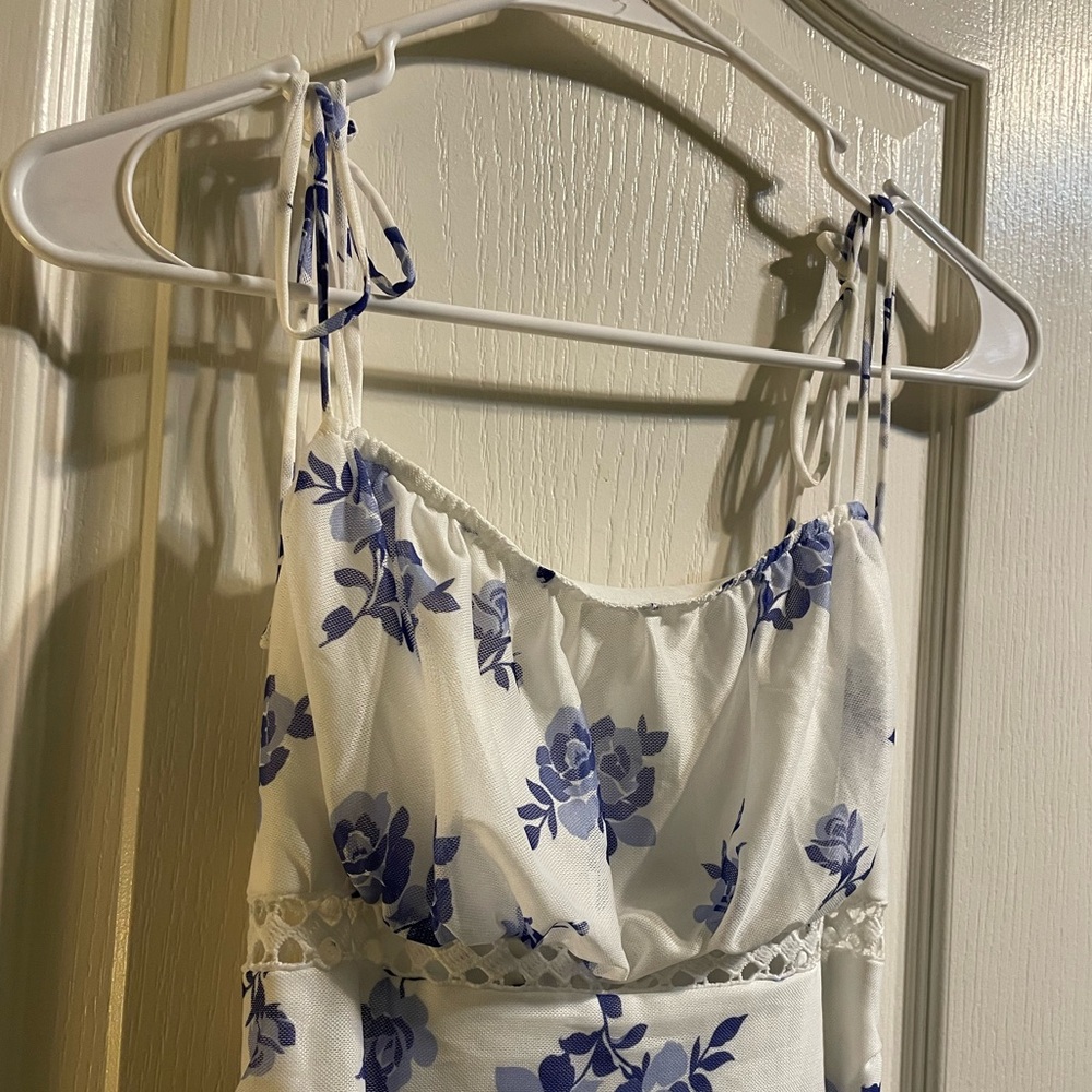 Summer Floral White Mini Dress